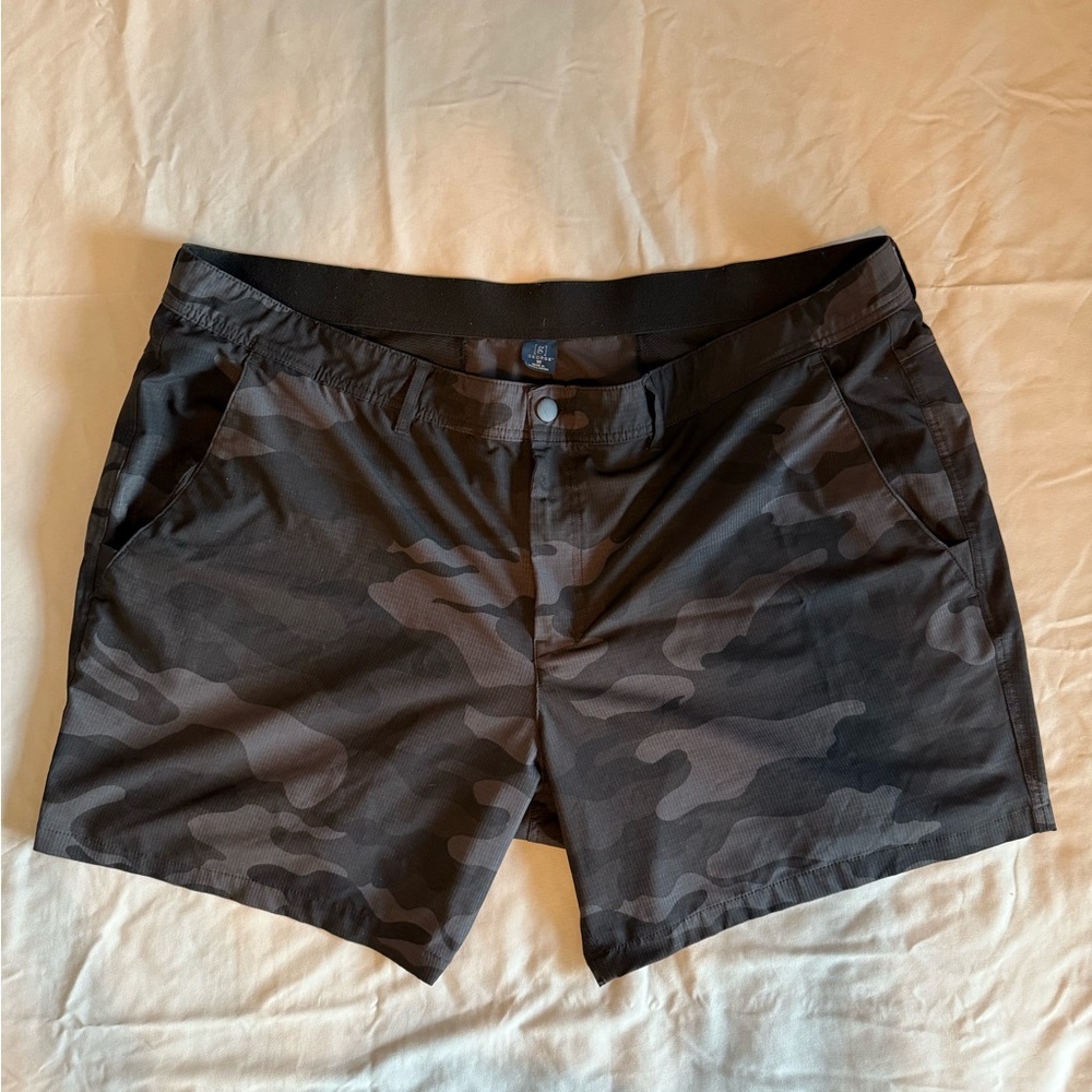 George Men's Black Camouflage Athletic Shorts
